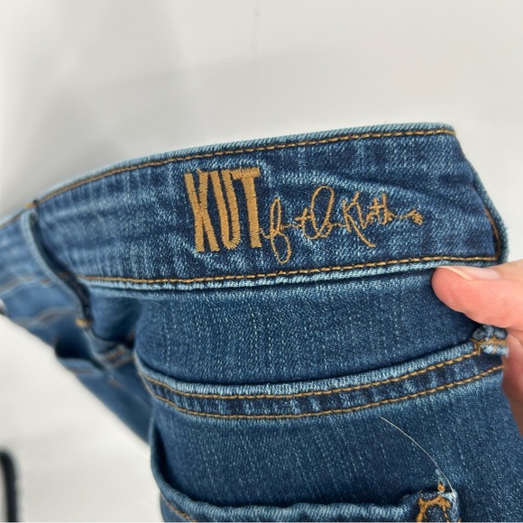 KUT From The Kloth Denim Blue Jeans Katy Ankle Straight‎ Leg Size 6 Medium Wash - Picture 6 of 8